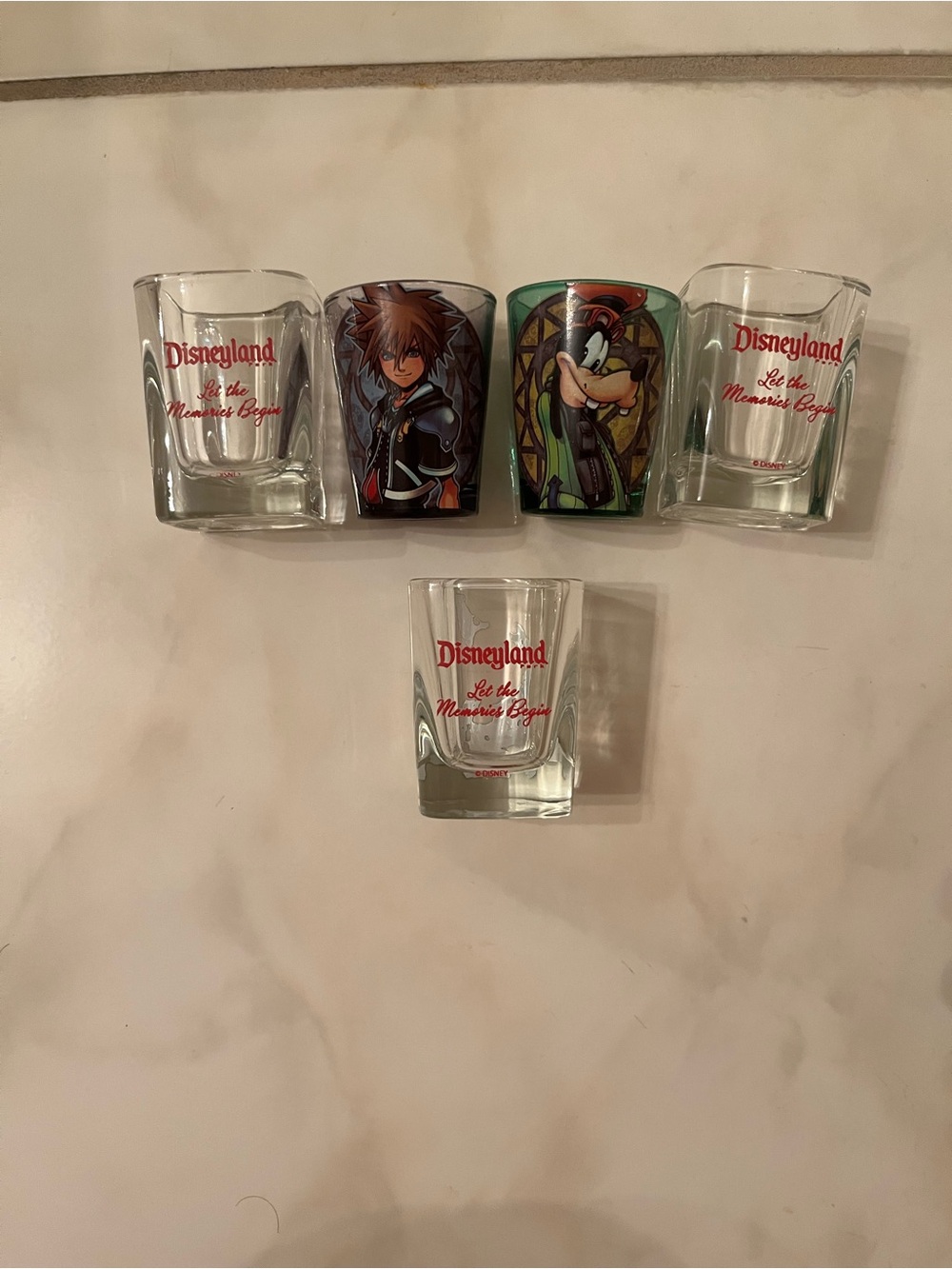 Disney Shot Glass Bundle – 5 Piece Mixed Collector Set